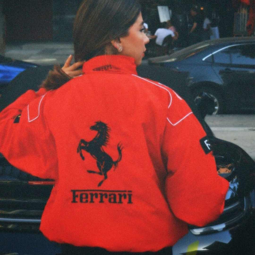 Vintage Ferrari Bomber | Wit