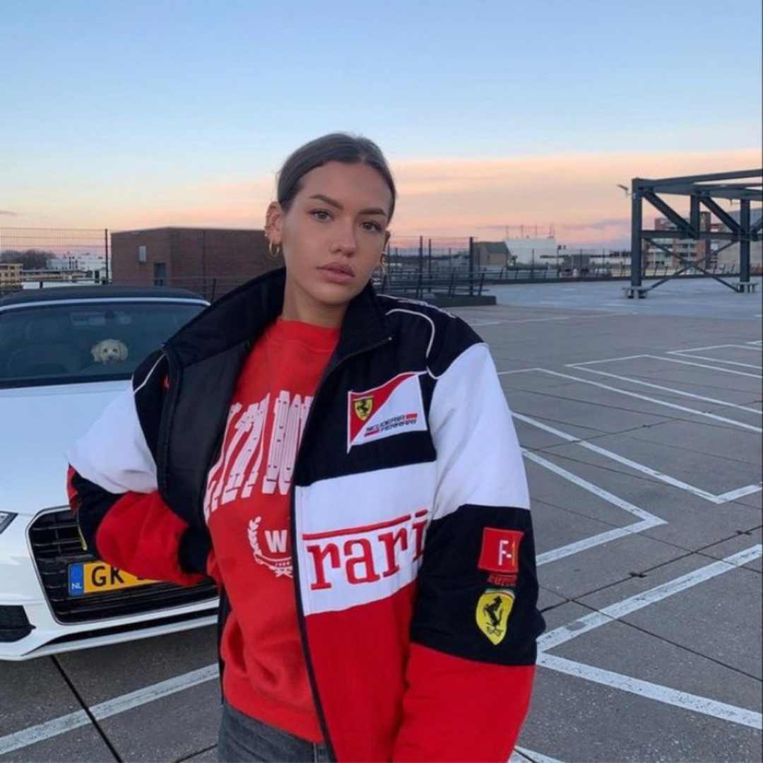 Vintage Ferrari Bomber | Wit