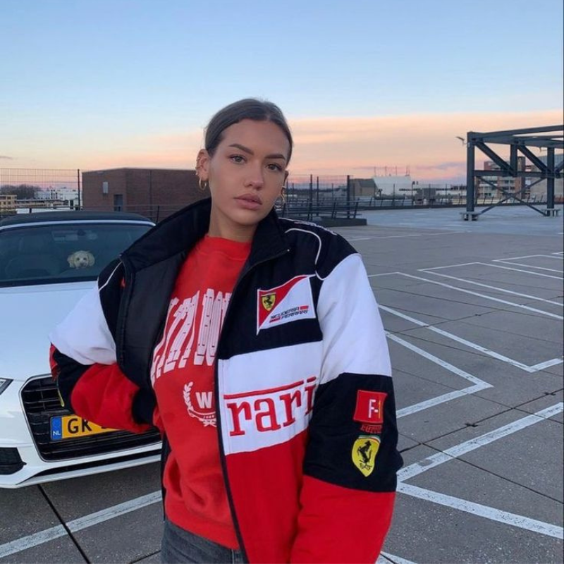 Vintage Ferrari Bomber | Rood